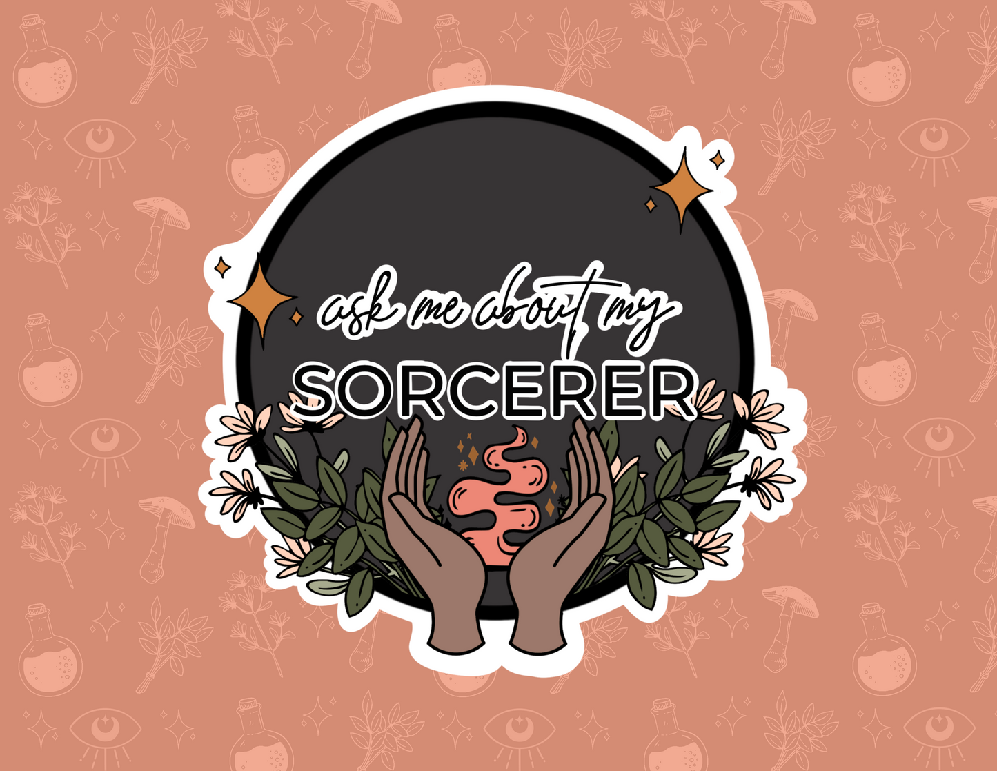 ask me about my sorcerer // class sticker