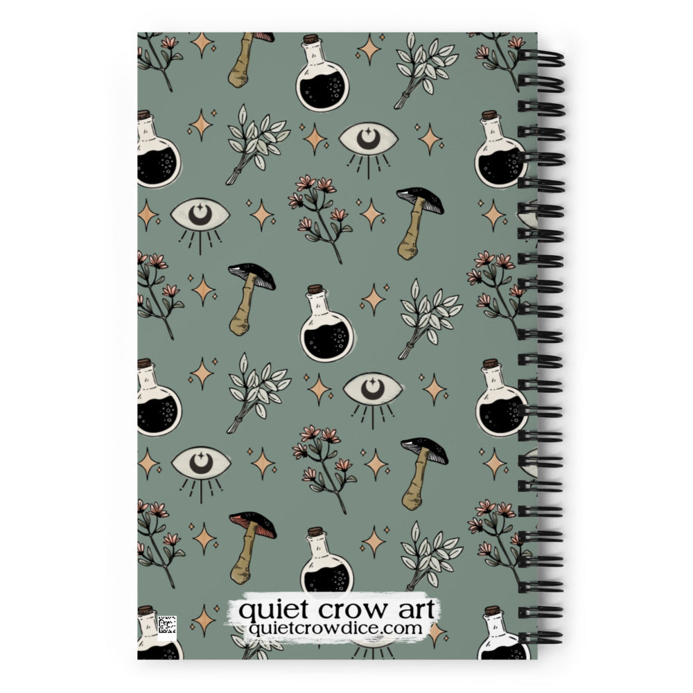 alchemist oracle eye spiral notebook // teal