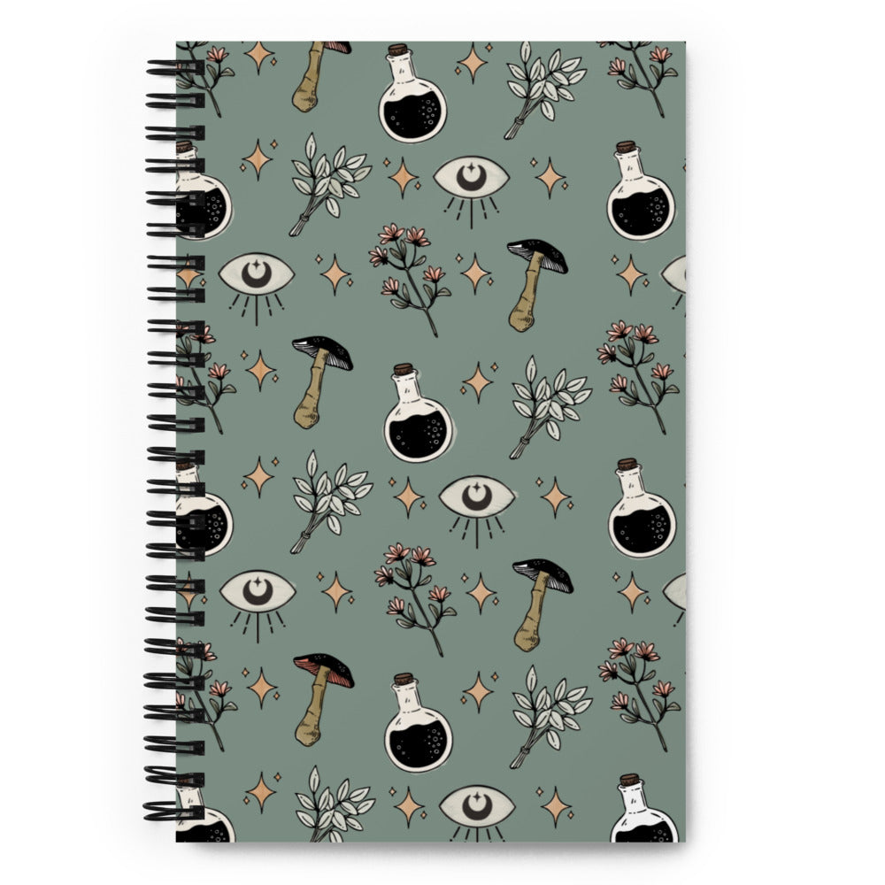 alchemist oracle eye spiral notebook // teal